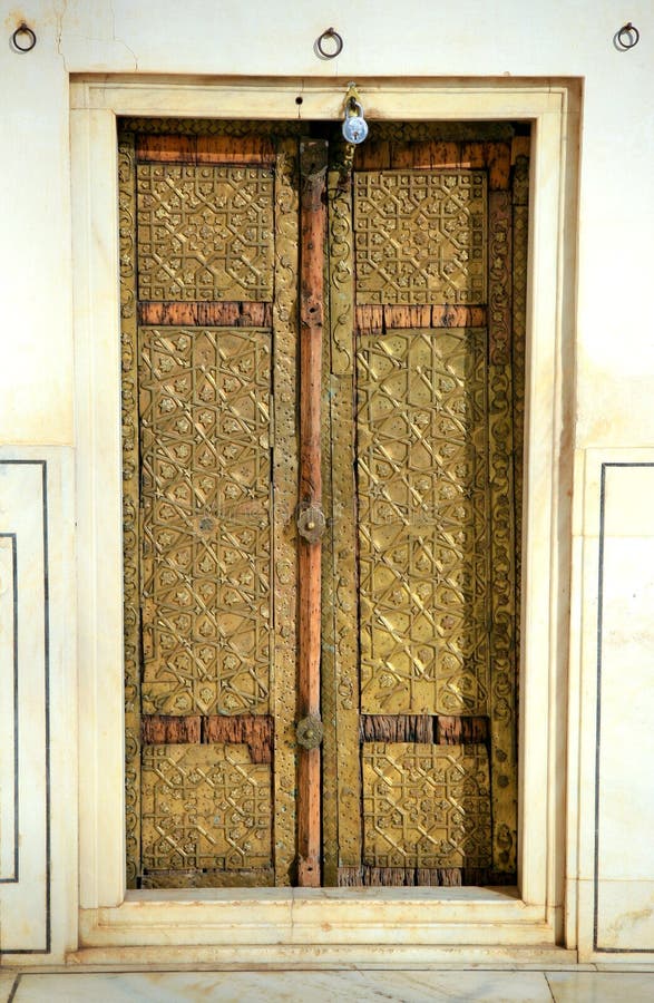 Brass gate stock photo. Image of geometric, handle, design 6381028