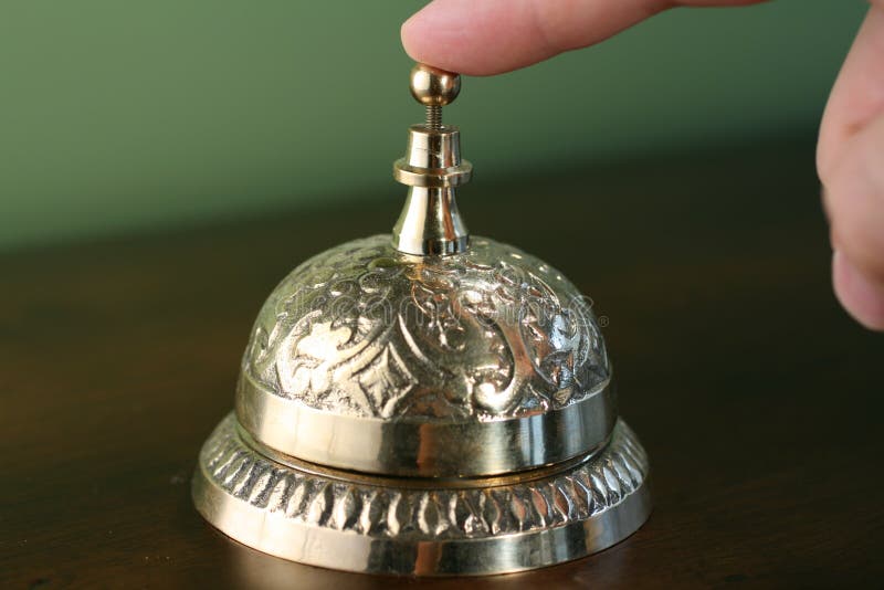 Brass Hotel Bell stock image. Image of bellhop, hospitality 3763679