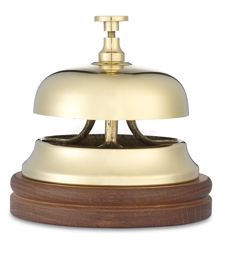 Brass Hotel Bell stock image. Image of bellhop, hospitality 3763679