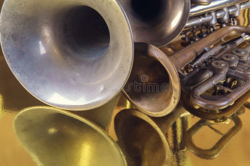 Brass instruments stock image. Image of classical, horn 144910469