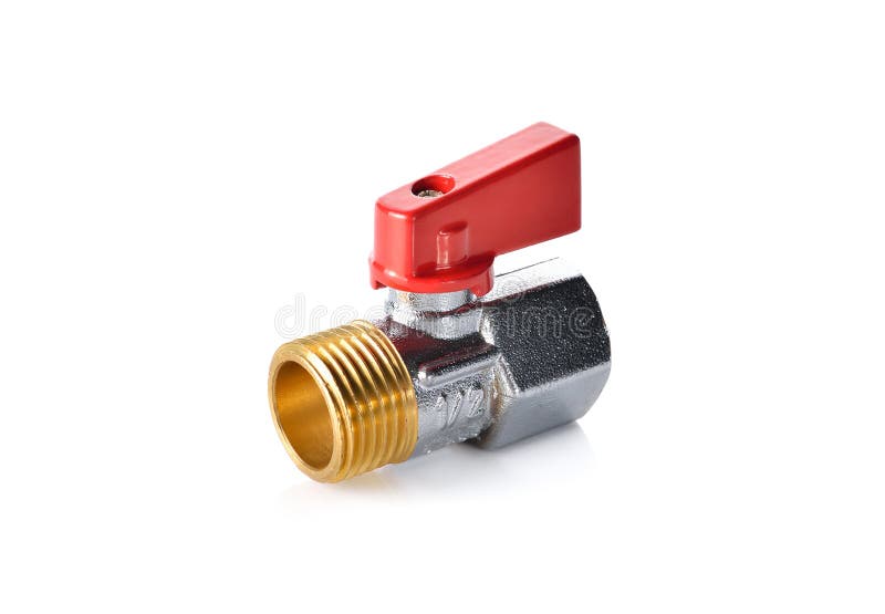 Brass Joint Tap Valve on White Background Stock Photo Image of flowing, faucet 75511298