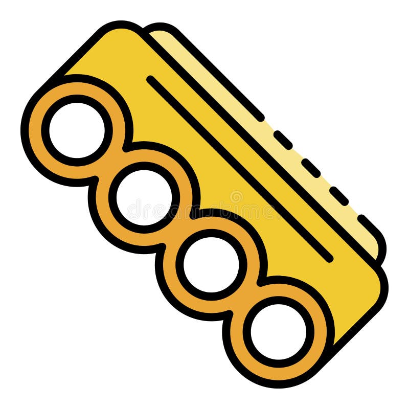 Brass Knuckles Icon Color Outline Vector Stock Vector Illustration of