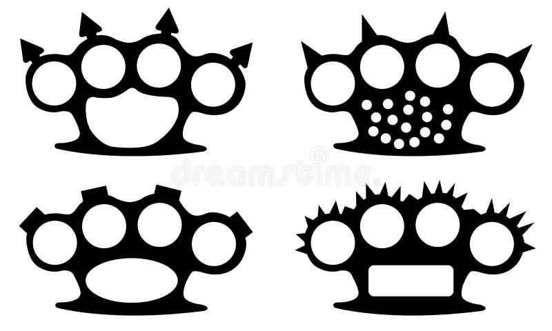 Brass knuckles isolated stock vector. Illustration of collection ...