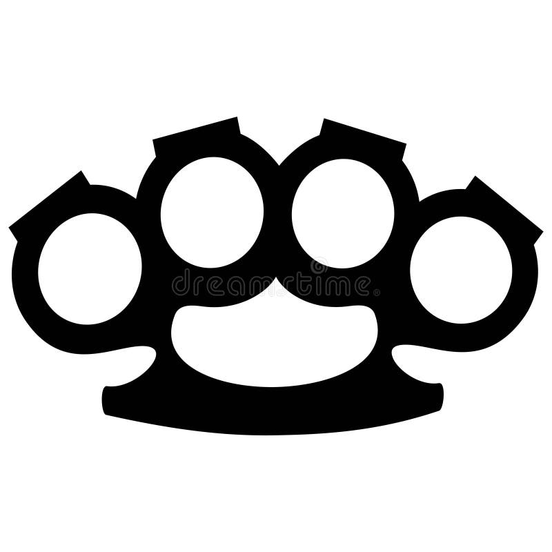 Brass Knuckles Silhouette stock vector. Illustration of brass 79390994
