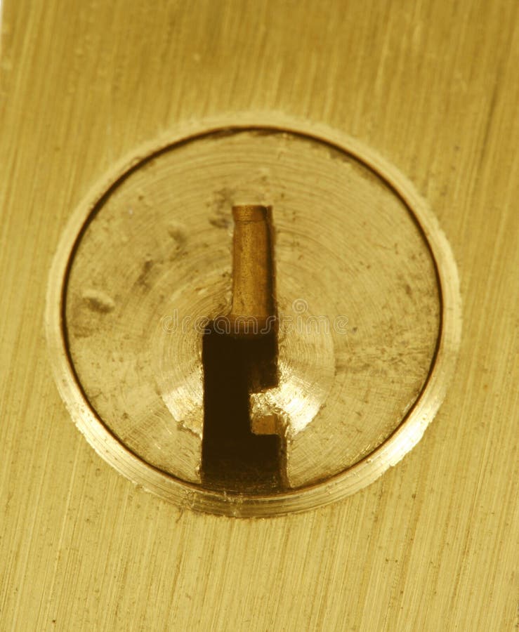 Brass Lock Keyhole Macro Picture. Image 4768945