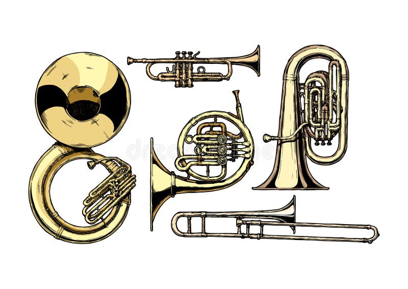 Brass Instrument Stock Illustrations – 15,436 Brass Instrument