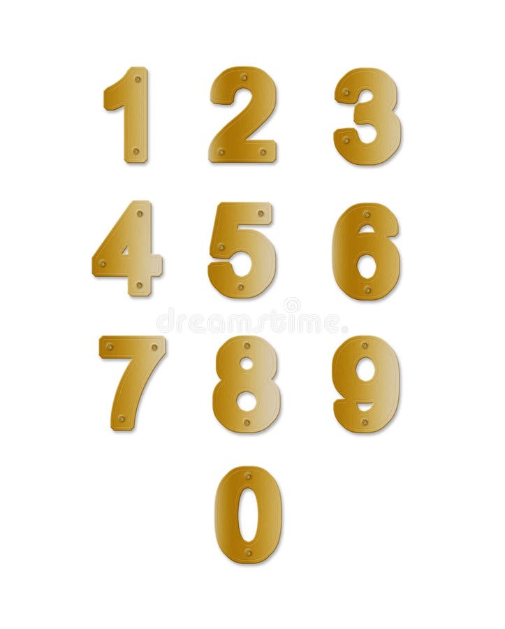 Brass plate Numbers