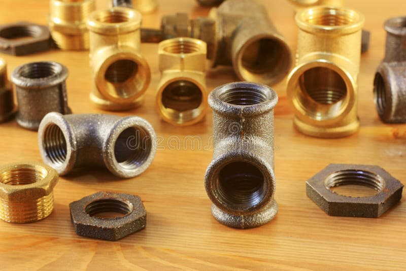 Brass Plumbing Fittings for Plumbing Stock Photo Image of electrical