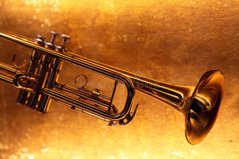 Brass trumpet horn