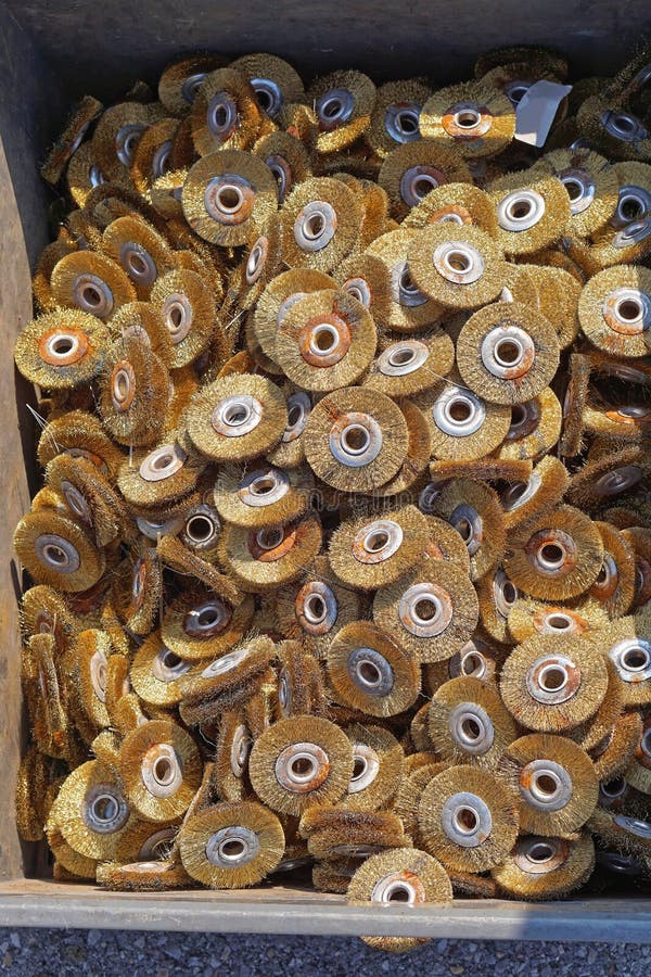 Brass wire wheels stock image. Image of tool, equipment 165826577