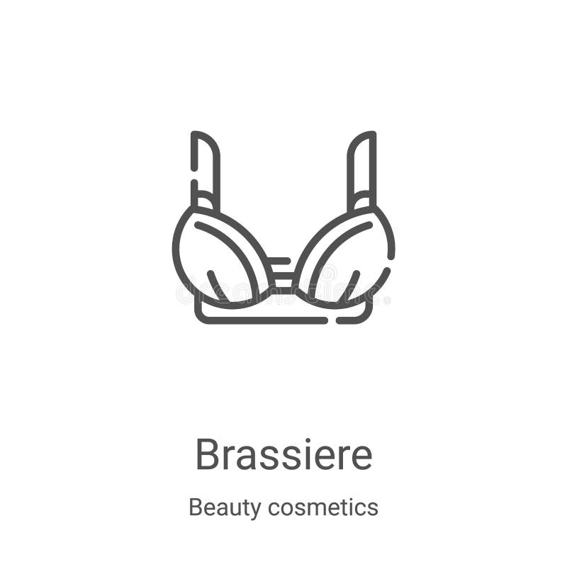 brassiere pictogramvector van schoonheidscosmetische inzameling Dunne de vectorillustratie van het overzichtspictogram van de lij royalty-vrije illustratie brassiere pictogramvector van schoonheidscosmetische inzameling Dunne de vectorillustratie van het overzichtspictogram van de lij royalty-vrije illustratie