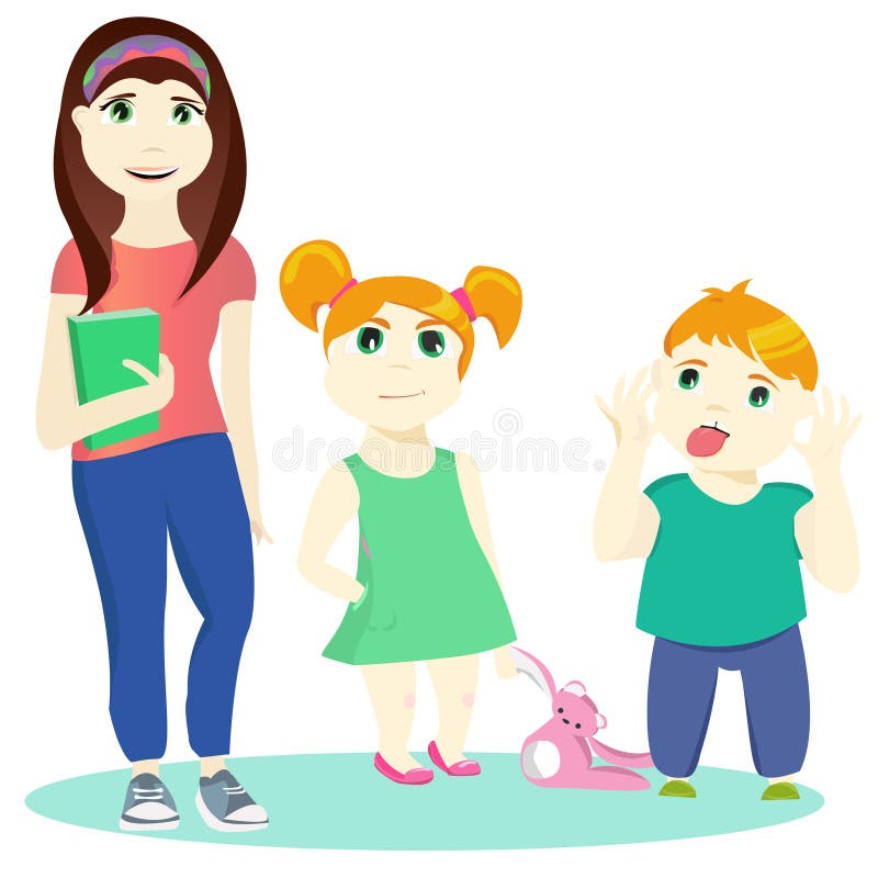 Brat i 2 siostra ilustracji Brat i 2 siostra ilustracji