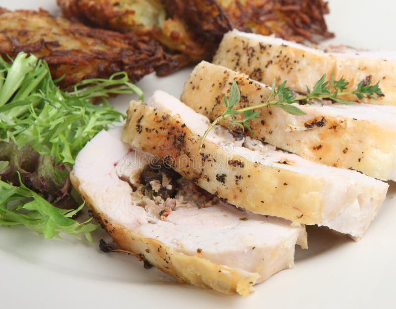 Braten-Huhn-Abendessen stockfotografie Braten-Huhn-Abendessen stockfotografie