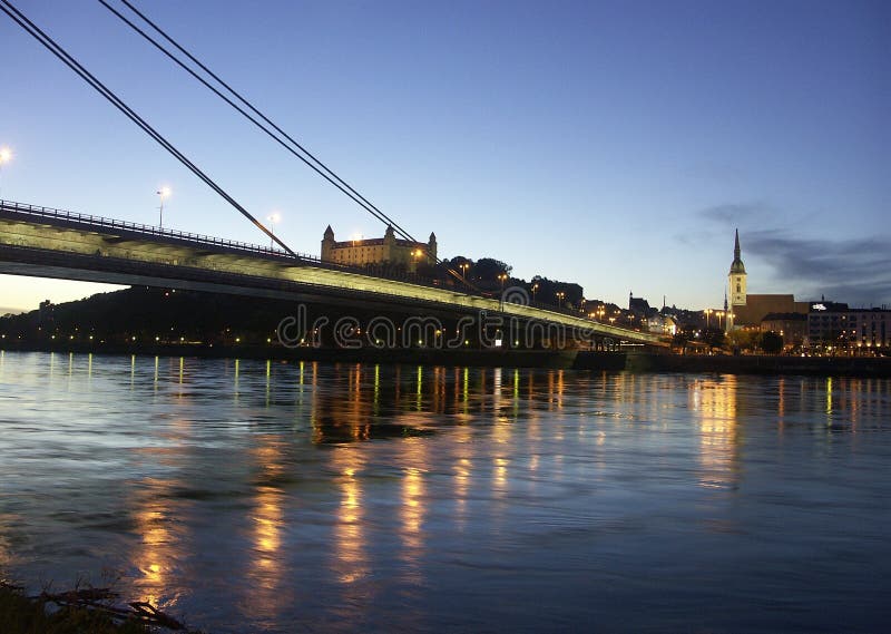 Bratislava Bridge royalty free stock photography Bratislava Bridge royalty free stock photography