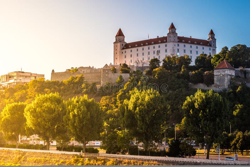 Bratislava castle in capital city of Slovak republic.