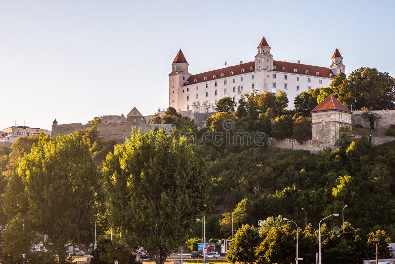 Bratislava castle in capital city of Slovak republic.