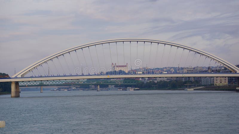 Bratislava Castle in Capital city of Slovakia on bank of Danube river