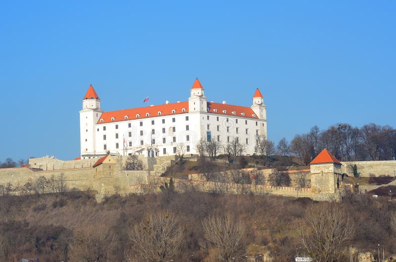 Bratislava castle in the city centre Slovakia