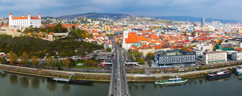 Bratislava Castle in historical center of city