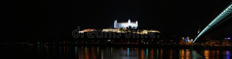 Bratislava castle at night