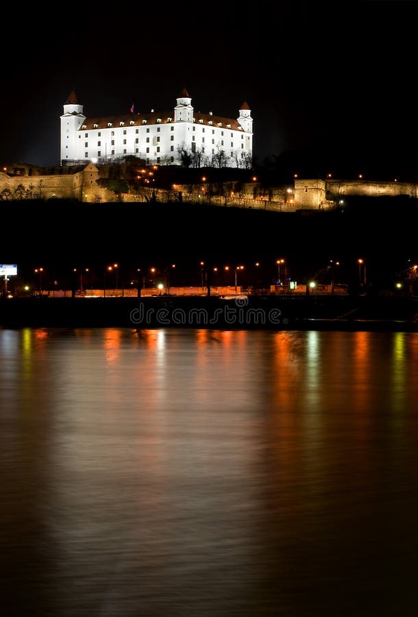 Bratislava castle at night