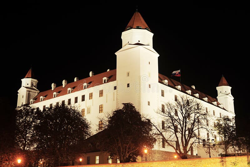 Bratislava Castle at night