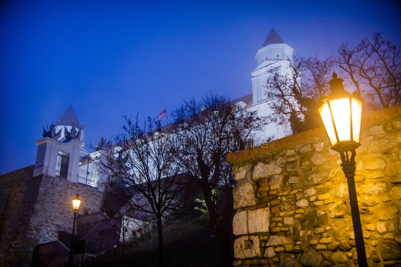 Bratislava castle by night