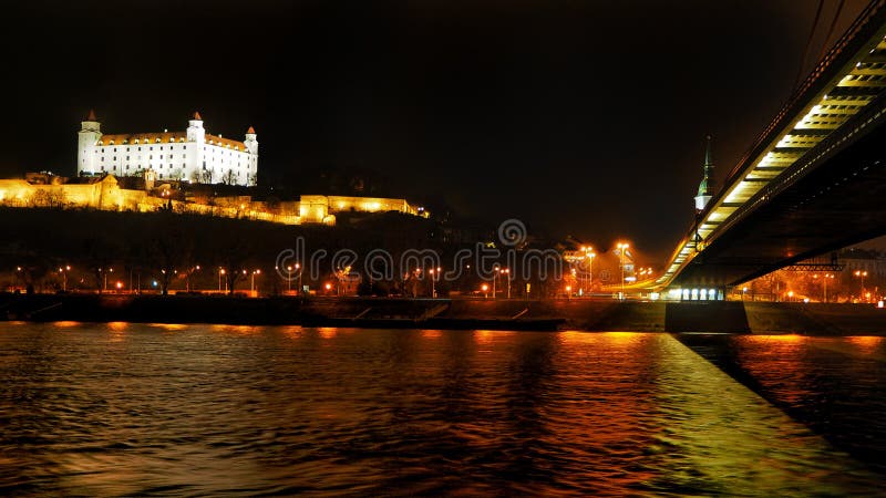 Bratislava castle at the night