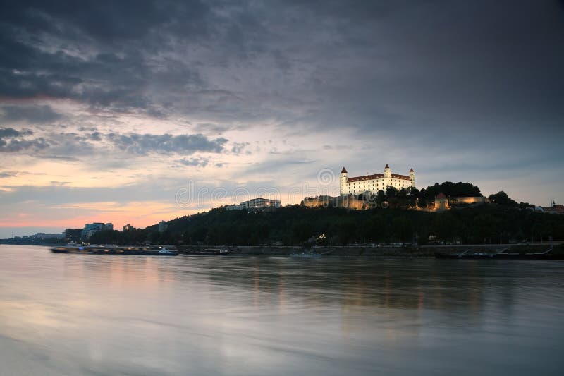 Bratislava castle and river Danube.