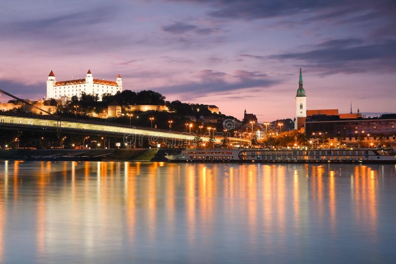 Bratislava castle and river Danube.