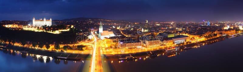 Bratislava panorama at night