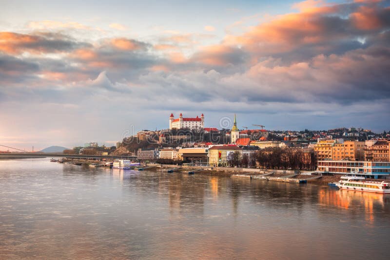 Bratislava Skyline at Sunset