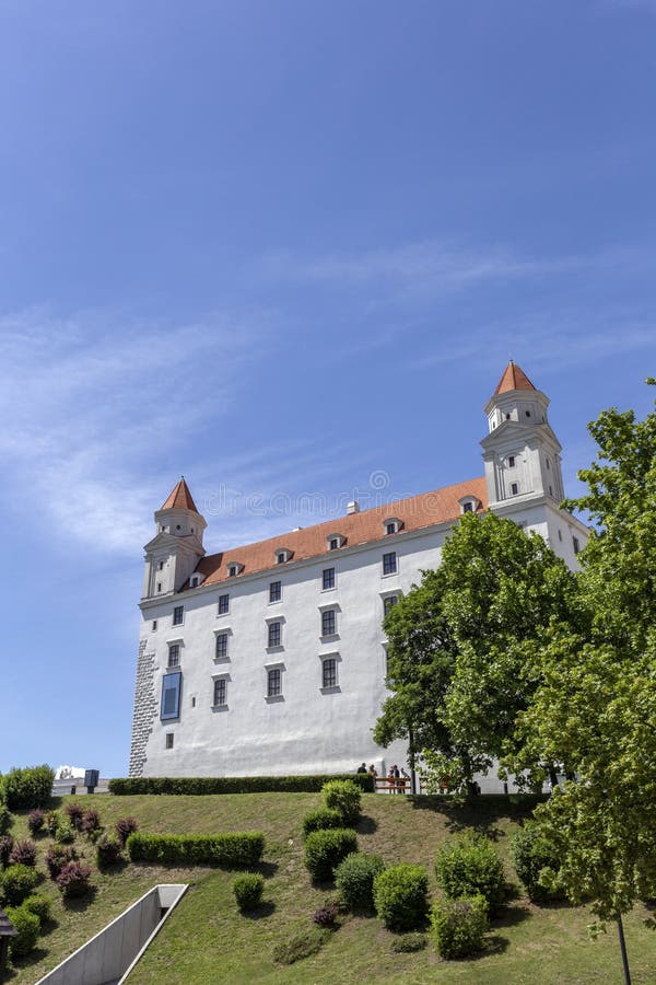 Bratislava castle on a sunny spring day