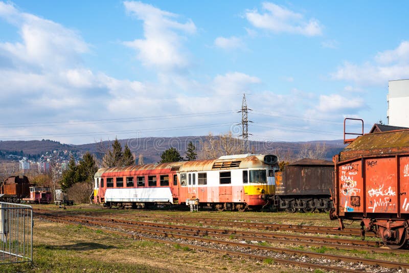 BRATISLAVA, SLOVAKIA - MARCH 07, 2022. Train Vagonka