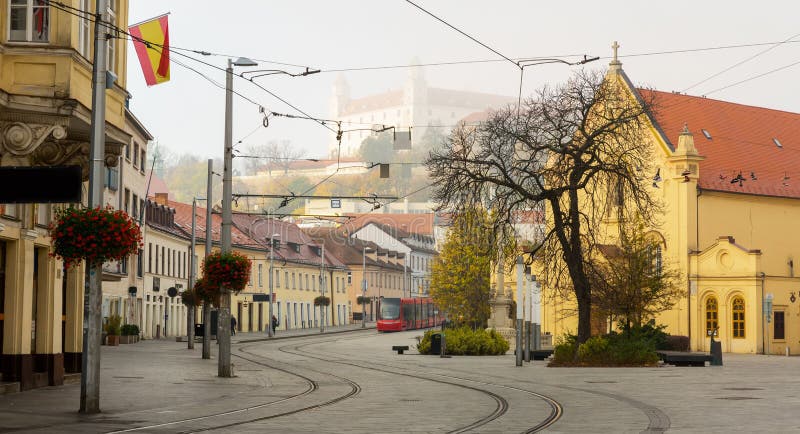 Bratislava streets is colorul landmark in center of city