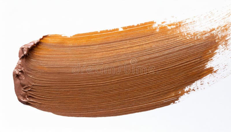 Braun strukturierter Farbstrich auf weißem Hintergrund stockfotografie