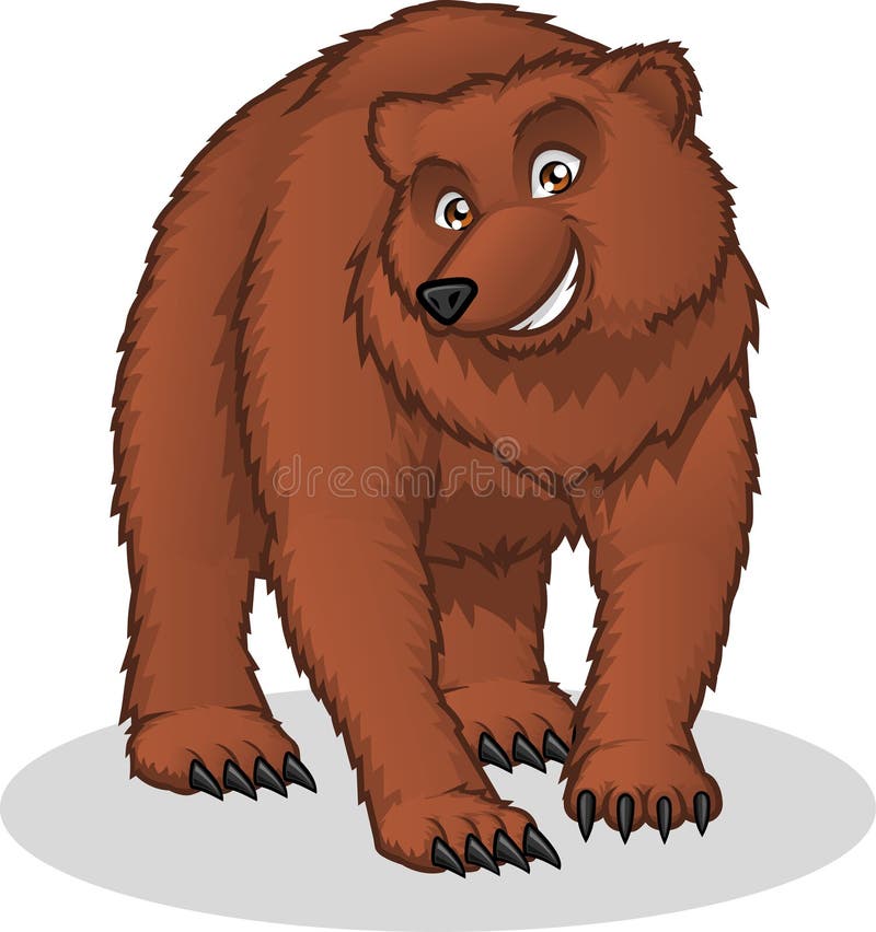 Braunbär-Vektor-Karikatur-Illustration der hohen Qualität stock abbildung