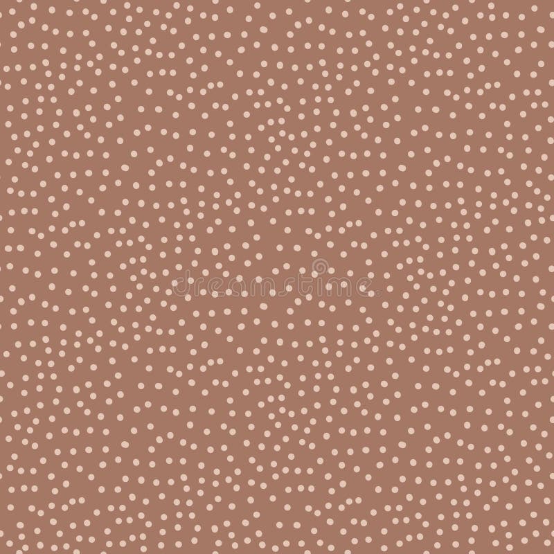 Braunes Monochrome nahtloses Muster. Polka dot print mocha Maus endloser Hintergrund. Abstrakte Schokoladendecke. Minimal modern vektor abbildung
