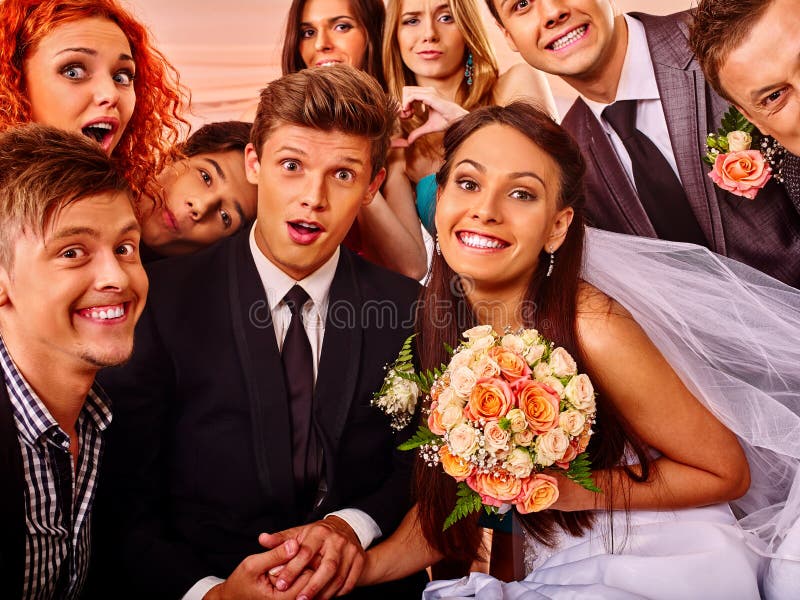 Braut und Bräutigam im photobooth