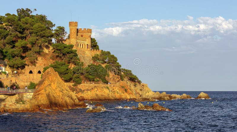 Brava Costa De Lloret Mar Spain Zdjęcie Stock - Obraz złożonej z burza ...