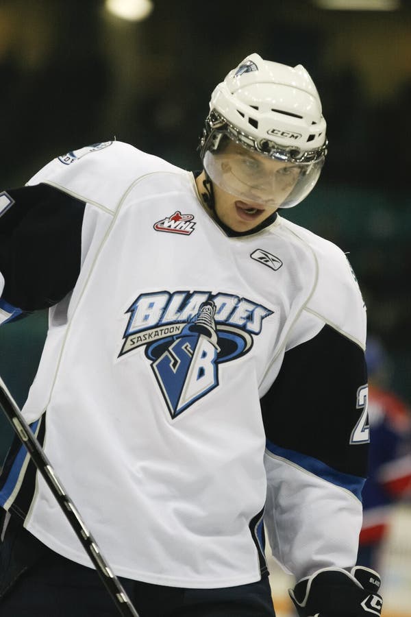 Brayden Schenn of the Saskatoon Blades Editorial Stock Photo Image of