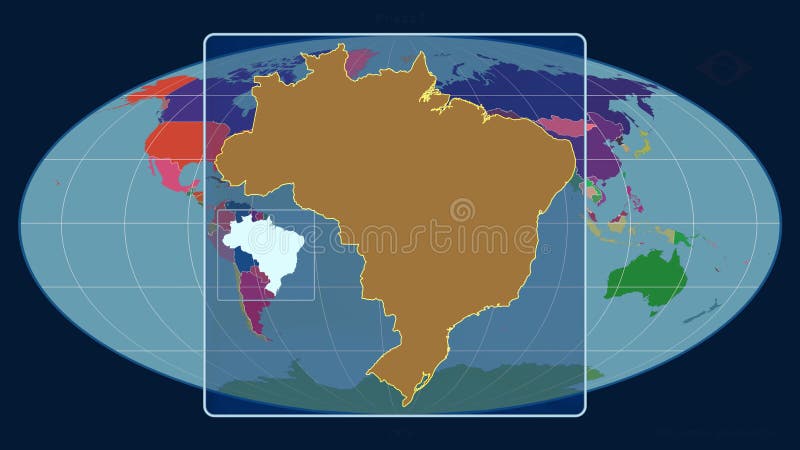Brazil - administrative. Mollweide, centered
