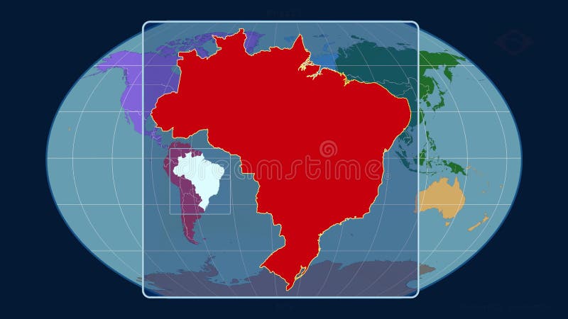 Brazil - continents. Kavrayskiy, centered