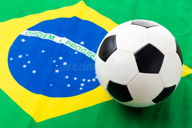 Brazil Flag and Soccer Ball Stock Image Image of swinging, line 37218277