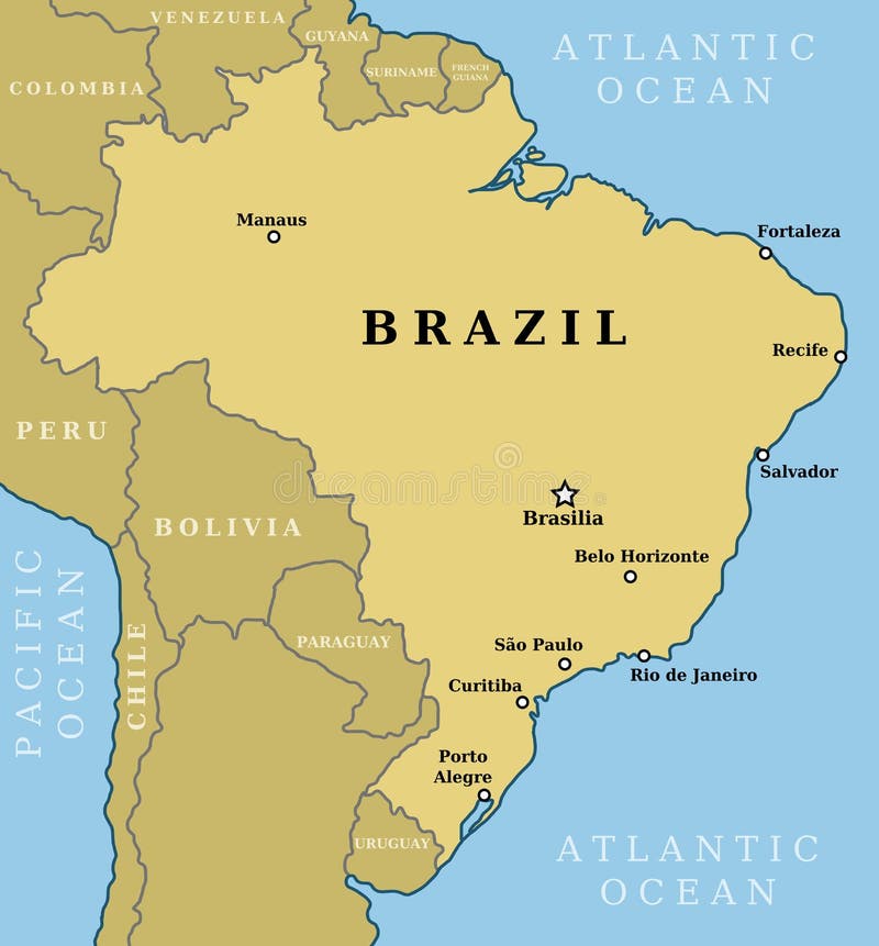 Brazil Map Stock Vector Illustration Of Administrative 30365939