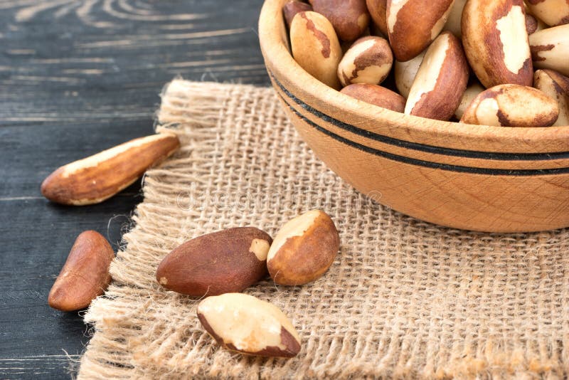 Brazil nuts in bowl stock image. Image of edible, heap 90953433