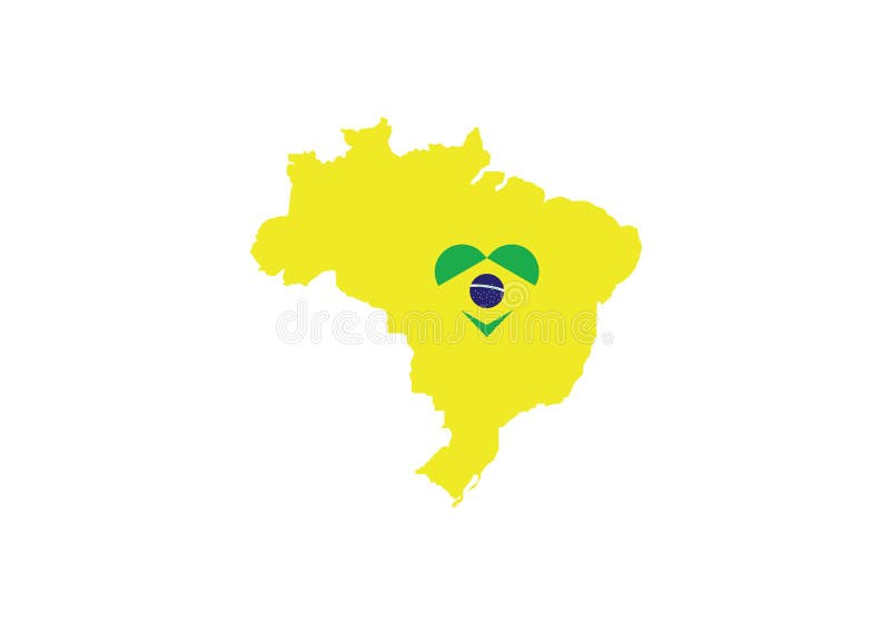 Brazil Outline Map Country Shape State Borders Stock Vector - Illustration  of chart, background: 183489077