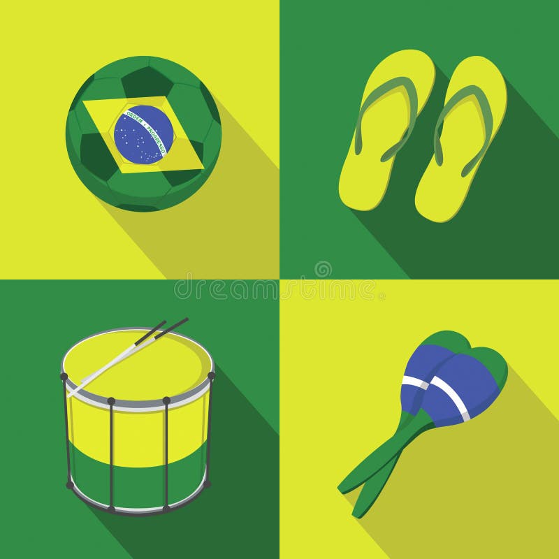 Brazil soccer symbol stock illustration. Illustration of country - 57413497