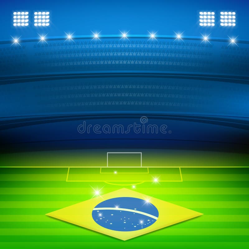 Brazil soccer stadium background