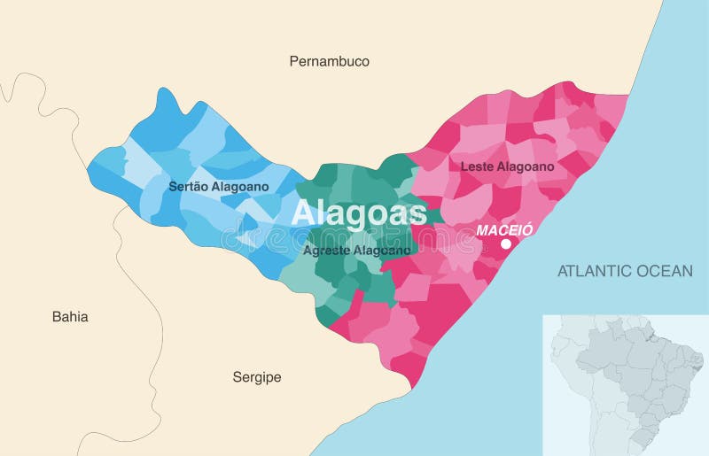 Administrative Map of the Algarve Region with Municipalities